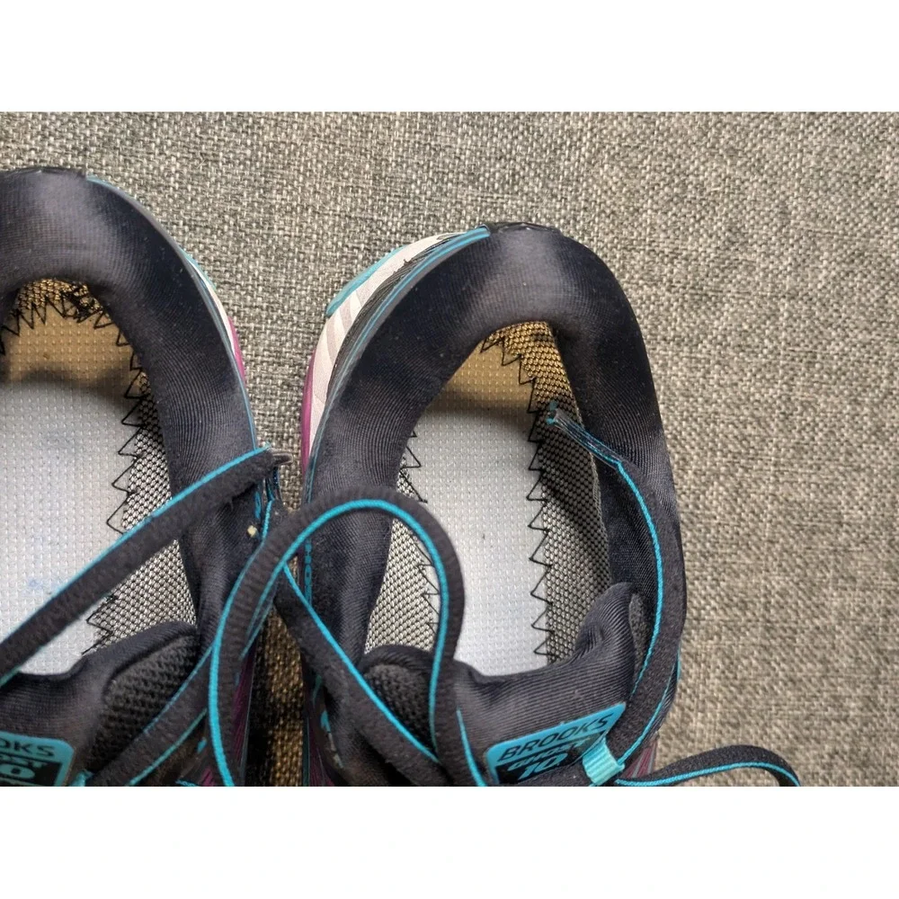 Brooks Ghost 10 Gore Tex Running Shoes Women's Sz 9 Black/Teal/Purple Sneakers